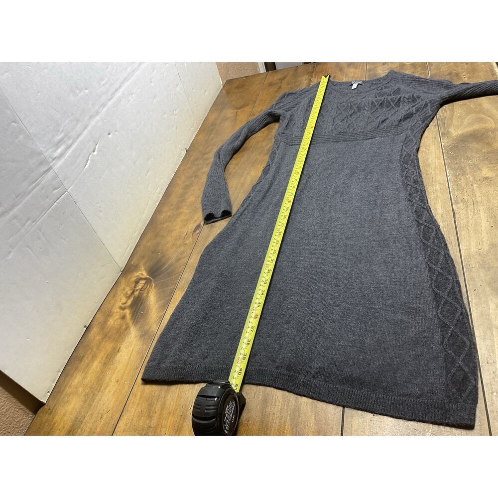 Ibex Arranmore Women's 100% Merino Wool Sweater Dress Gray Size Medium - Picture 7 of 12